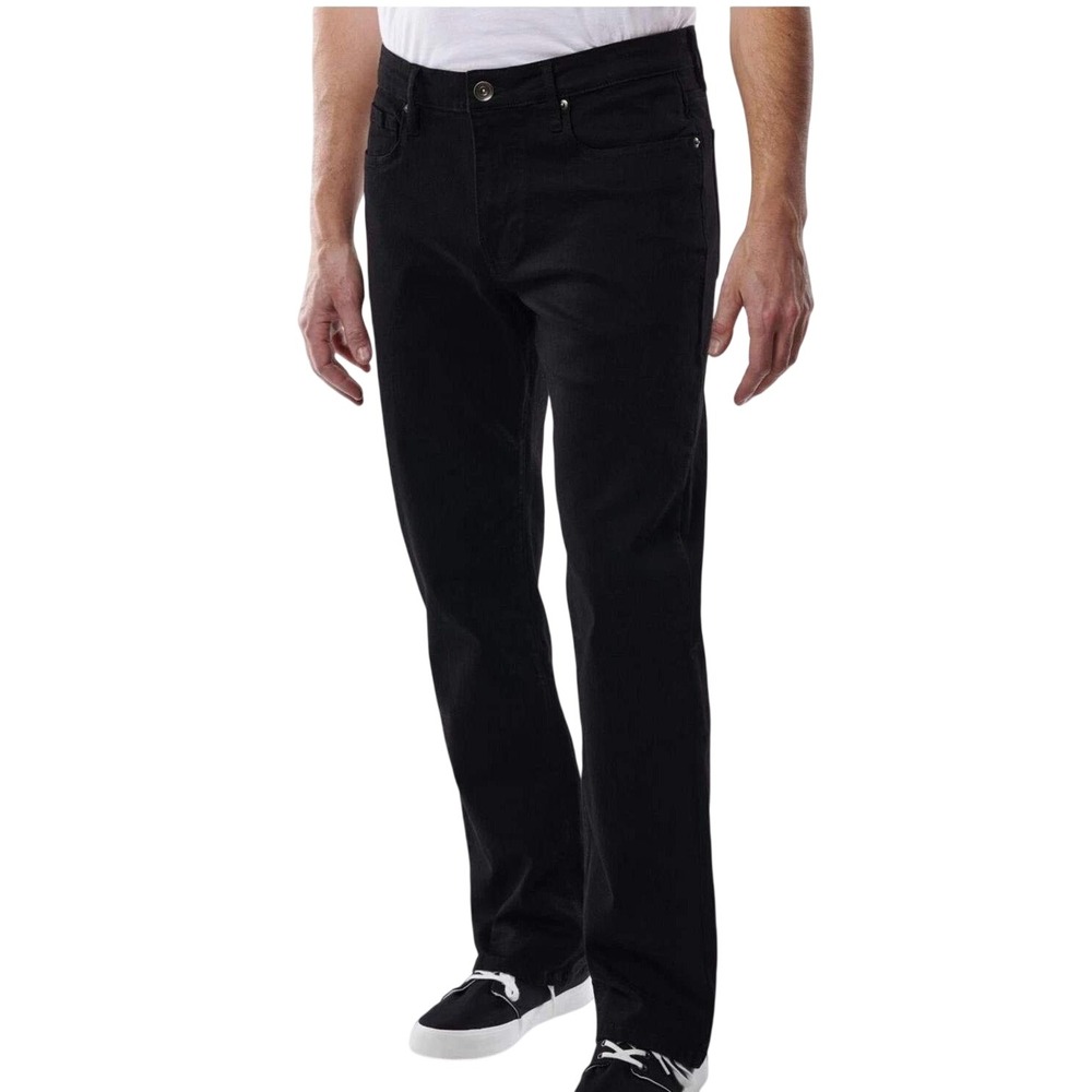 NWT Lazer Straight Fit Jeans Men's 31x32 Black Rinse Cotton Blend Stretch